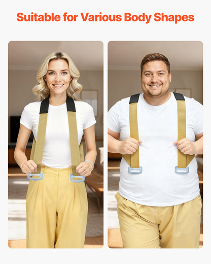 VEVOR Moving Straps, 2-Person Lifting and Moving System with 2 Harness Straps, 2 Load-bearing Straps & 1 Handheld Strap, Adjustable Lifting Shoulder Straps Move Furniture Appliances Mattresses - BYDZHSJCX100P2GMJ001V0 - view 5