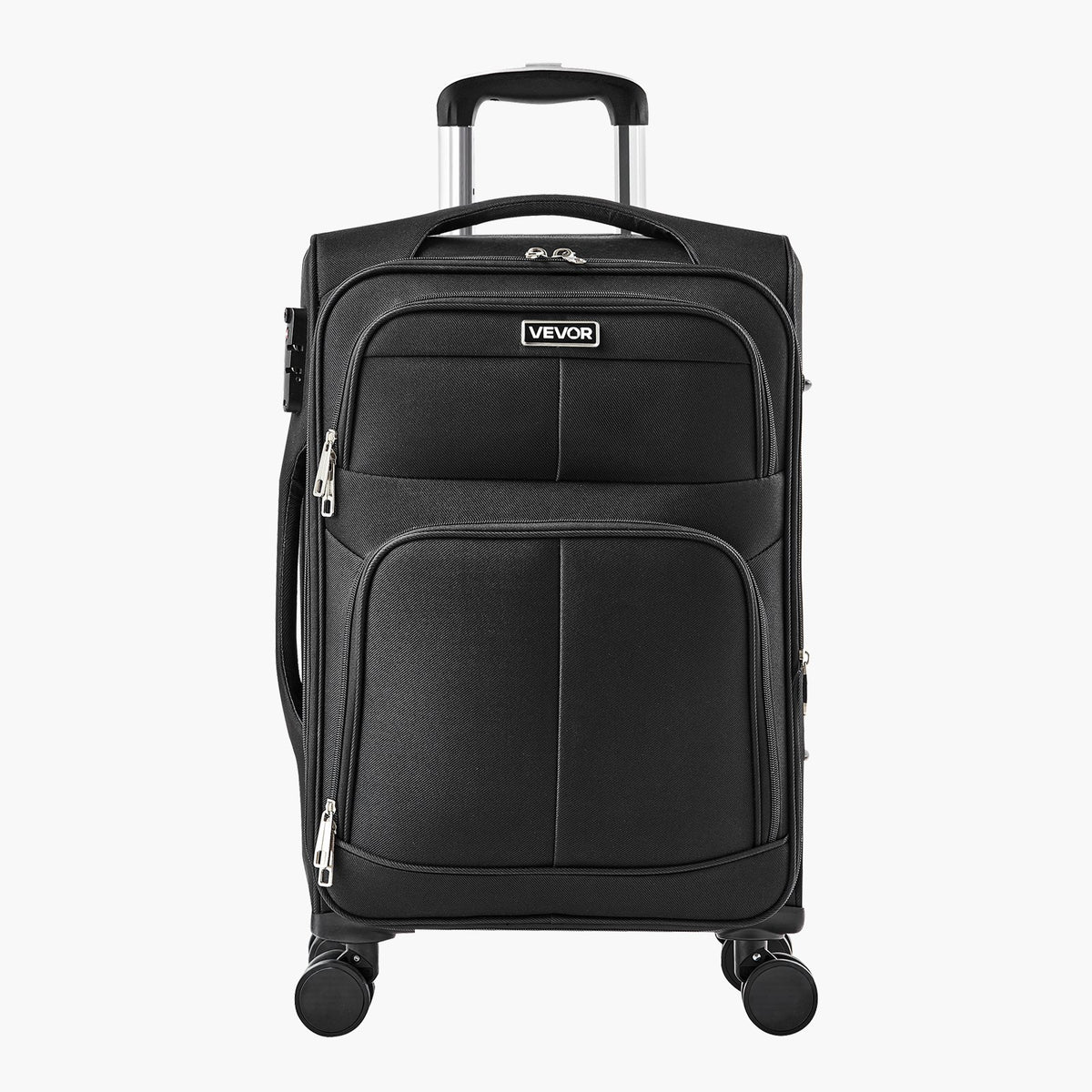 VEVOR Softside Expandable Luggage with Spinner Wheels, 20-Inch Softside Carry on Luggage, Lightweight Checked Suitcase with Expandable Zippered Pocket and TSA Lock, Black - BYKSTXBYHS20YICDB001V0 - view 10