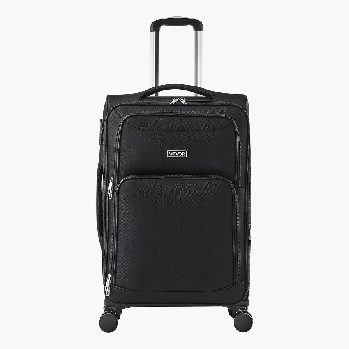 VEVOR Softside Expandable Luggage with Spinner Wheels, 24-Inch Softside Checked Medium Luggage, Lightweight Checked Suitcase with Expandable Zippered Pocket and TSA Lock, Black - BYKSTXBYHS24XMA3Q001V0 - view 9