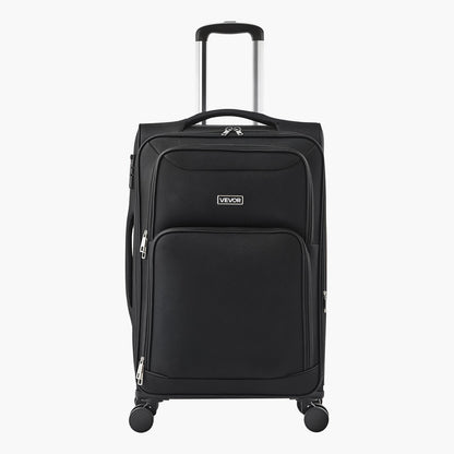 VEVOR Softside Expandable Luggage with Spinner Wheels, 24-Inch Softside Checked Medium Luggage, Lightweight Checked Suitcase with Expandable Zippered Pocket and TSA Lock, Black - BYKSTXBYHS24XMA3Q001V0 - view 9