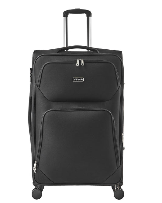 VEVOR Softside Expandable Luggage with Spinner Wheels, 28-Inch Softside Checked Large Luggage, Lightweight Checked Suitcase with Expandable Zippered Pocket and TSA Lock, Black - BYKSTXBYHS2881CTJ001V0 - view 1