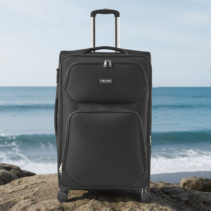 VEVOR Softside Expandable Luggage with Spinner Wheels, 28-Inch Softside Checked Large Luggage, Lightweight Checked Suitcase with Expandable Zippered Pocket and TSA Lock, Black - BYKSTXBYHS2881CTJ001V0 - view 9