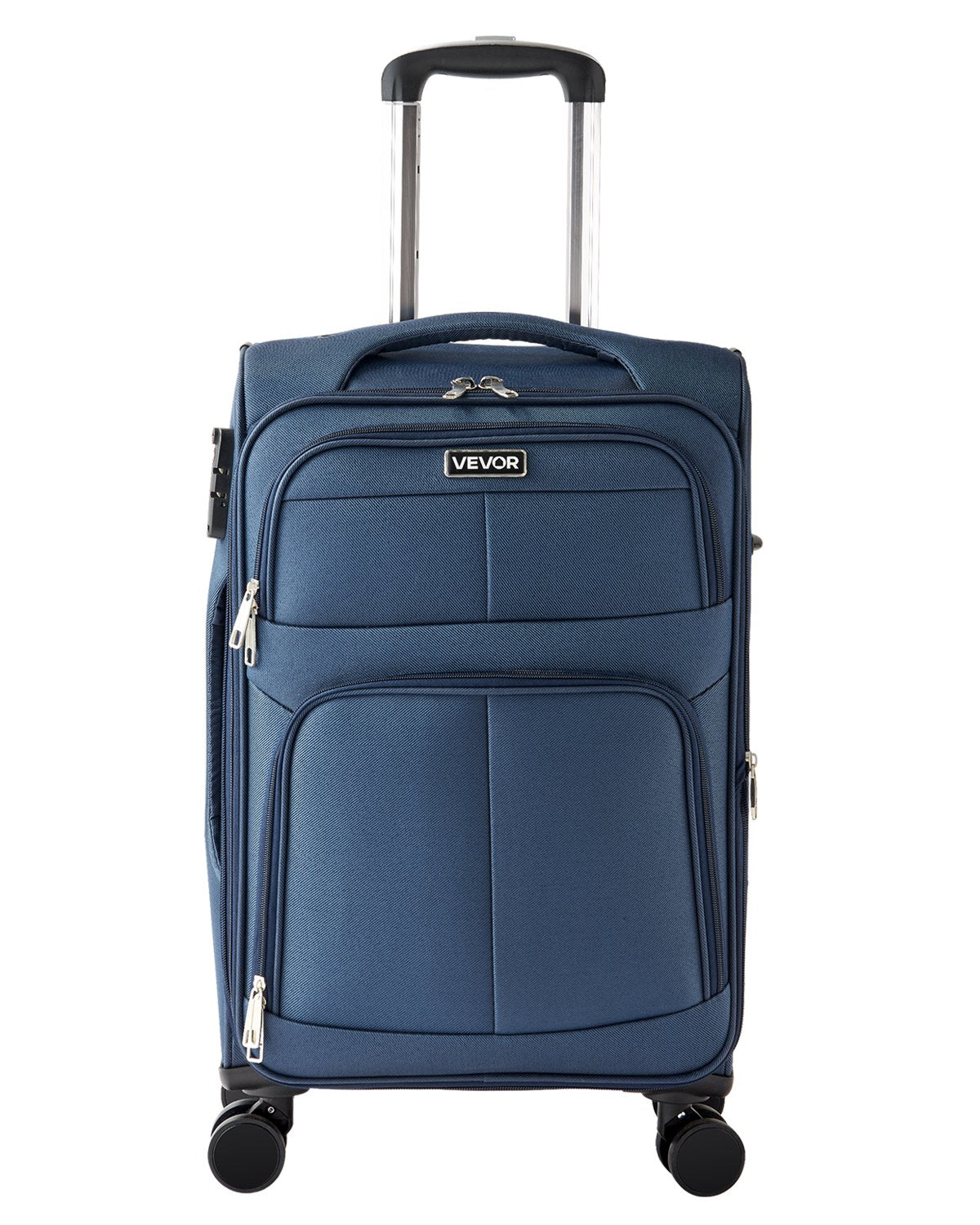 VEVOR Softside Expandable Luggage with Spinner Wheels, 20-Inch Softside Carry on Luggage, Lightweight Checked Suitcase with Expandable Zippered Pocket and TSA Lock, Blue - BYKSTXBYLS20PROXL001V0 - view 1