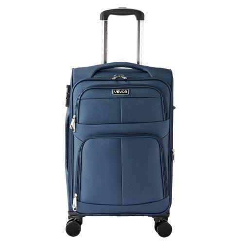 VEVOR Softside Expandable Luggage with Spinner Wheels, 20-Inch Softside Carry on Luggage, Lightweight Checked Suitcase with Expandable Zippered Pocket and TSA Lock, Blue - BYKSTXBYLS20PROXL001V0 - view 2