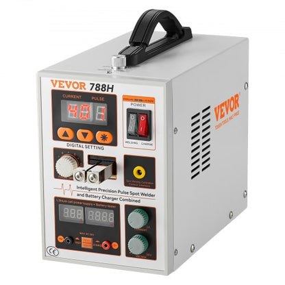 VEVOR Battery Spot Welder, 788H Pulse Spot Welder & Battery Charger, Portable High-Power Battery Welding Machine with 2 Welding Modes and LED Lighting for 0.15mm Pure Nickel, 18650 14500 Battery Packs - BYQDCDHJX015TCK0CV1 - view 2