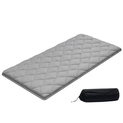 VEVOR Japanese Tatami Mat, Twin Size Foldable Japanese Tatami Mattress, Futon Mattress with Storage Bag & Fastener, 9-Layer Floor Mat for Sleeping, Dormitory, Meditation, Yoga, 80 x 39 x 2.5 in, Gray - BYTTM39INCH2EWB7A001V0 - view 1