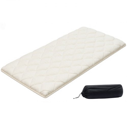 VEVOR Japanese Tatami Mat, Twin Size Foldable Japanese Tatami Mattress, Futon Mattress with Storage Bag & Fastener, 9-Layer Floor Mat for Sleeping, Dormitory, Meditation, Yoga, 80 x 39 x 2.5 in, White - BYTTM39INCH2LKN8P001V0 - view 2