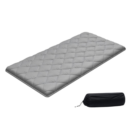 VEVOR Japanese Tatami Mat, Twin Size Foldable Japanese Tatami Mattress, Futon Mattress with Storage Bag & Fastener, 9-Layer Floor Mat for Sleeping, Dormitory, Meditation, Yoga, 80 x 39 x 3.5 in, Gray - BYTTM39INCH326VAO001V0 - view 1
