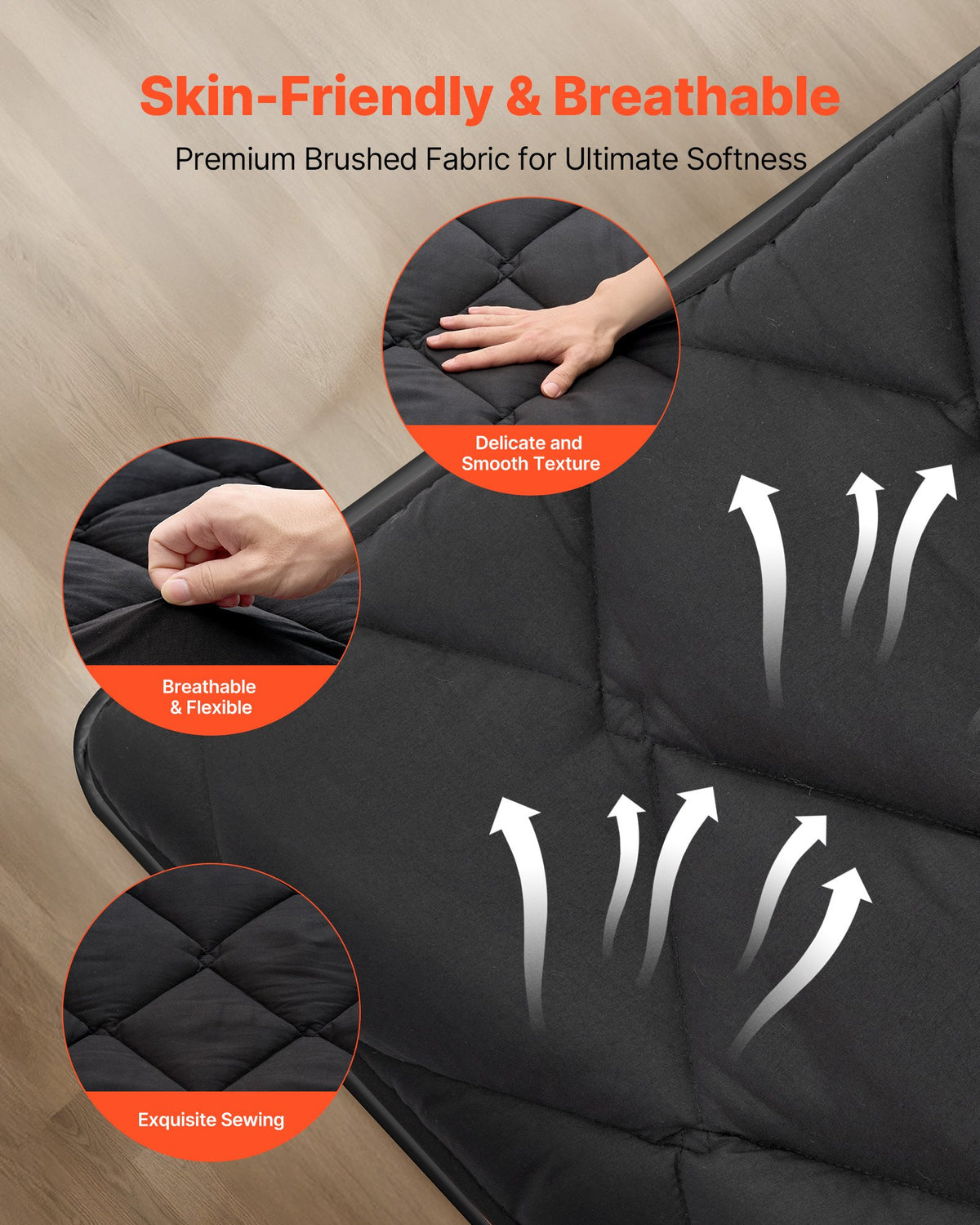 VEVOR Japanese Tatami Mat, Twin Size Foldable Japanese Tatami Mattress, Futon Mattress with Storage Bag & Fastener, 9-Layer Floor Mat for Sleeping, Dormitory, Meditation, Yoga, 80 x 39 x 3.5 in, Black - BYTTM39INCH3ORITK001V0 - view 5