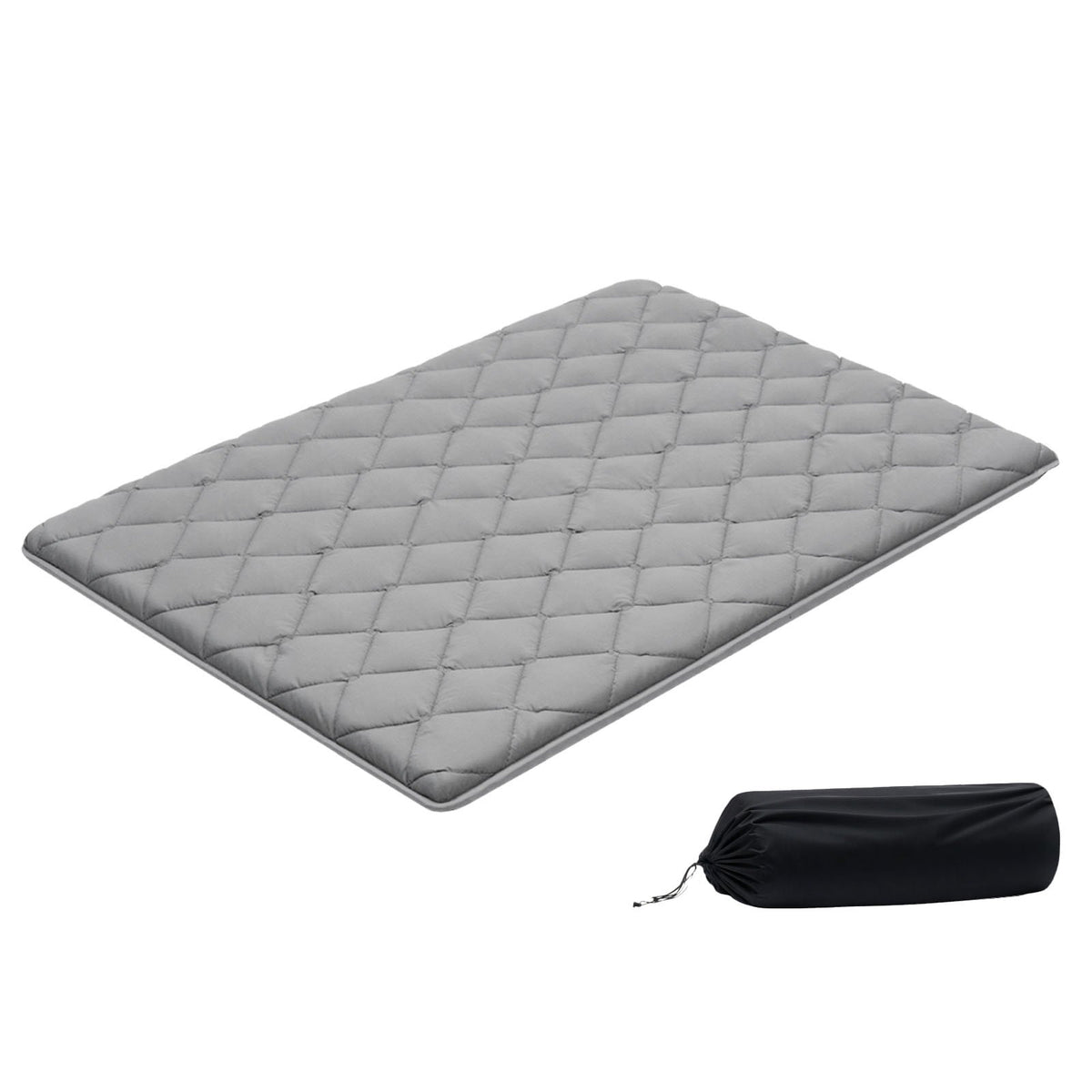 VEVOR Japanese Tatami Mat, Full Size Foldable Japanese Tatami Mattress, Futon Mattress with Storage Bag & Fastener, 9-Layer Floor Mat for Sleeping, Dormitory, Meditation, Yoga, 80 x 54 x 3.5 in, Gray - BYTTM54INCH3XSFR5001V0 - view 1