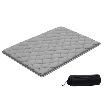 VEVOR Japanese Tatami Mat, Full Size Foldable Japanese Tatami Mattress, Futon Mattress with Storage Bag & Fastener, 9-Layer Floor Mat for Sleeping, Dormitory, Meditation, Yoga, 80 x 54 x 3.5 in, Gray - BYTTM54INCH3XSFR5001V0 - view 1