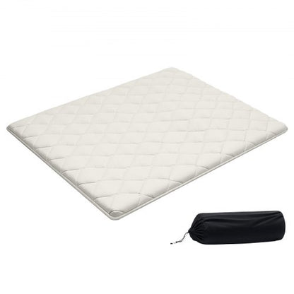 VEVOR Japanese Tatami Mat, Queen Size Foldable Japanese Tatami Mattress, Futon Mattress with Storage Bag & Fastener, 9-Layer Floor Mat for Sleeping, Dormitory, Meditation, Yoga, 80 x 60 x 2.5 in, White - BYTTM60INCH2PTA34001V0 - view 2