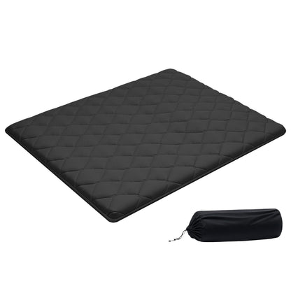 VEVOR Japanese Tatami Mat, Queen Size Foldable Japanese Tatami Mattress, Futon Mattress with Storage Bag & Fastener, 9-Layer Floor Mat for Sleeping, Dorm, Meditation, Yoga, 80 x 60 x 3.5 in, Black - BYTTM60INCH3J1HKM001V0 - view 1
