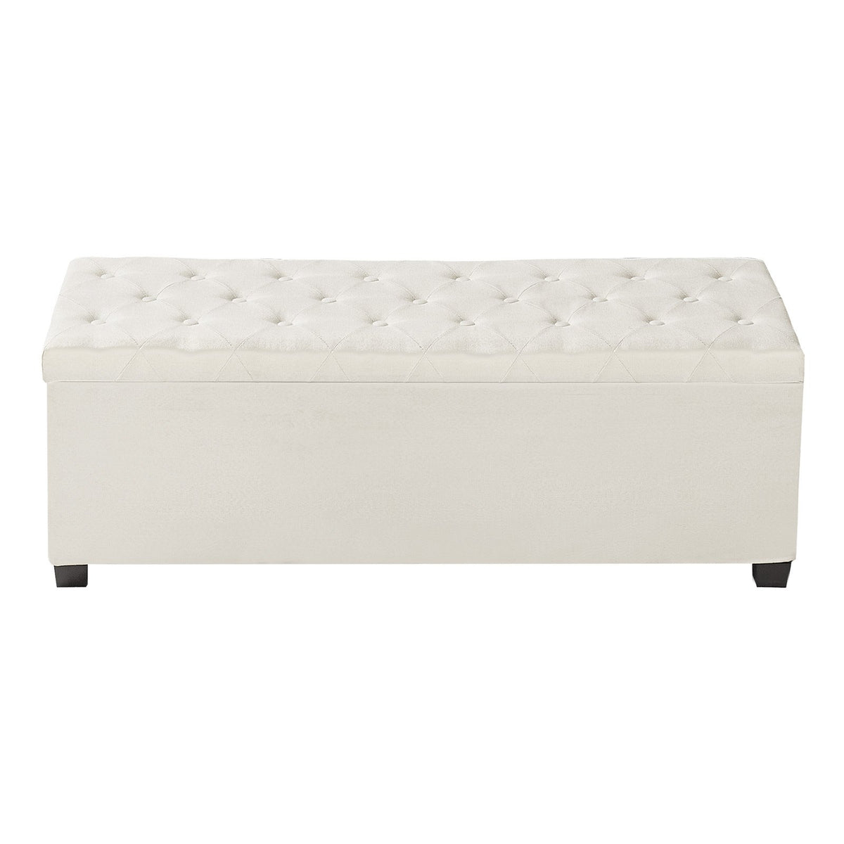 VEVOR Storage Ottoman Bench, Button-Tufted End of Bed Bench with Side Bags, Flip-up Upholstered Storage Chest with Metal Frame, Linen Bed Ottoman for Living Room, Bedroom, Entryway, Office, Beige - BYWSZYXTK404XZWNY001V0 - view 10