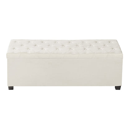 VEVOR Storage Ottoman Bench, Button-Tufted End of Bed Bench with Side Bags, Flip-up Upholstered Storage Chest with Metal Frame, Linen Bed Ottoman for Living Room, Bedroom, Entryway, Office, Beige - BYWSZYXTK404XZWNY001V0 - view 10