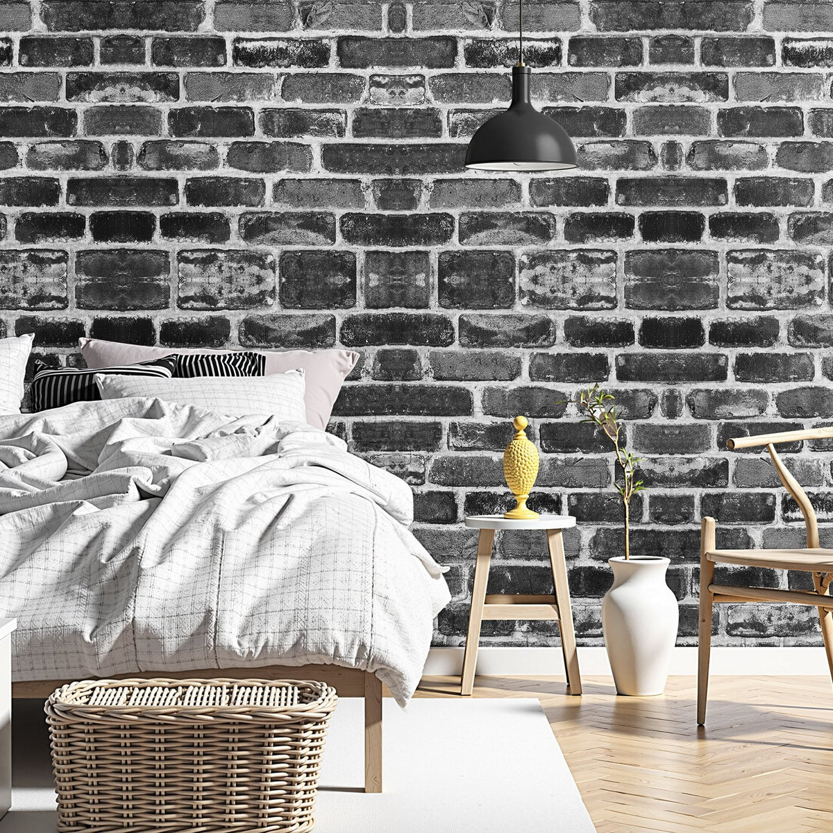 VEVOR Peel and Stick Wallpaper, 17.7 x 393.7 inch Contact Paper Gray Brick Waterpoof Self Adhesive, Easy to Clean & Peel Wall Decorative Vinyl Roll for Bedroom Kitchen Bathroom Office Desk - BZCCBZJKD40453KQP001V0 - view 9