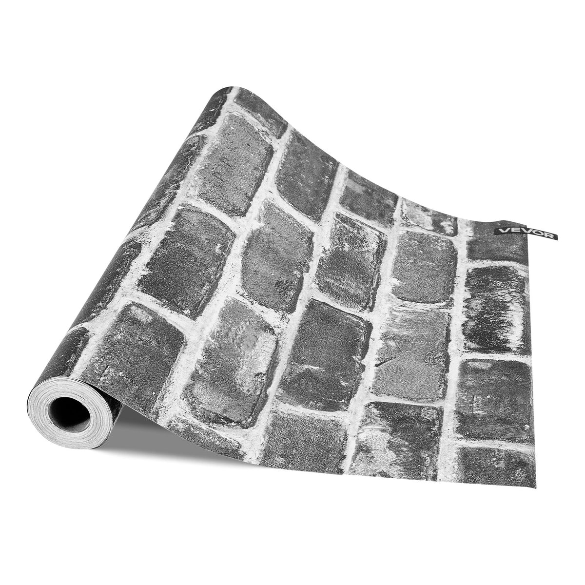 VEVOR Peel and Stick Wallpaper, 17.7 x 393.7 inch Contact Paper Gray Brick Waterpoof Self Adhesive, Easy to Clean & Peel Wall Decorative Vinyl Roll for Bedroom Kitchen Bathroom Office Desk - BZCCBZJKD40453KQP001V0 - view 10