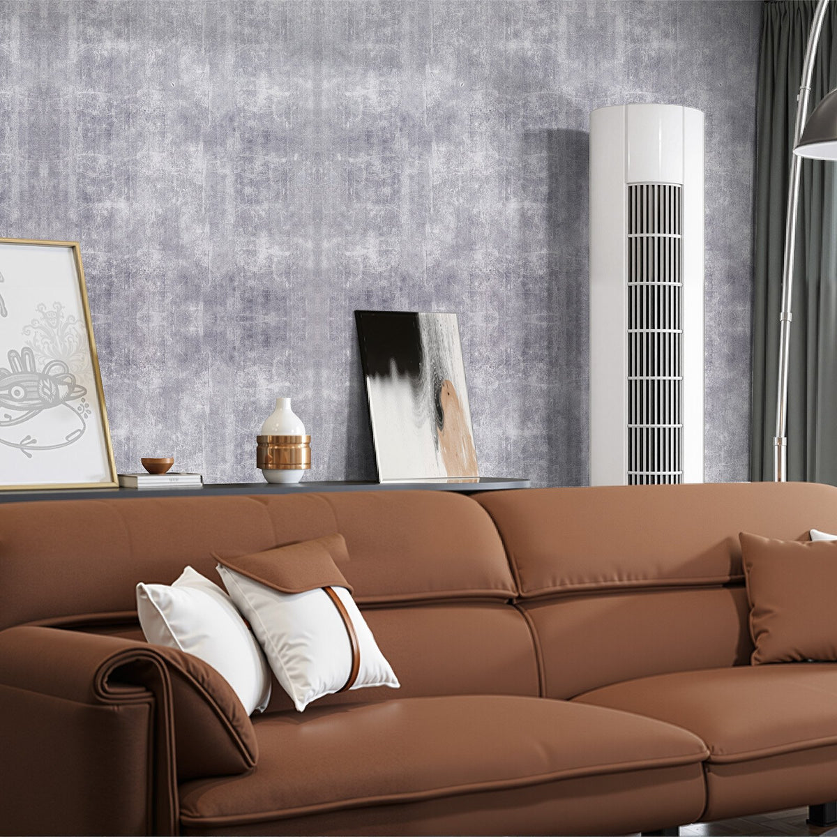VEVOR Peel and Stick Wallpaper, 15.7 x 590.5 inch Contact Paper Waterpoof Self Adhesive, Easy to Clean Wall Decorative Vinyl Roll for Bedroom Kitchen Bathroom Office,Dark Gray Industrial Style - BZCCBZJKD404RYG5I001V0 - view 9