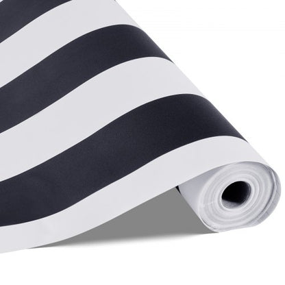 VEVOR Peel and Stick Wallpaper, 17.7 x 590.5 inch Contact Paper Black White Modern Geometric Waterpoof Self Adhesive, Easy to Clean Wall Decorative Vinyl Roll for Bedroom Kitchen Bathroom Office - BZCCBZJKD404U7O07001V0 - view 2