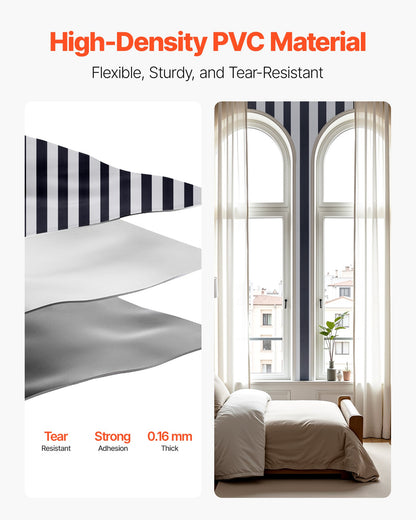 VEVOR Peel and Stick Wallpaper, 17.7 x 590.5 inch Contact Paper Black White Modern Geometric Waterpoof Self Adhesive, Easy to Clean Wall Decorative Vinyl Roll for Bedroom Kitchen Bathroom Office - BZCCBZJKD404U7O07001V0 - view 6