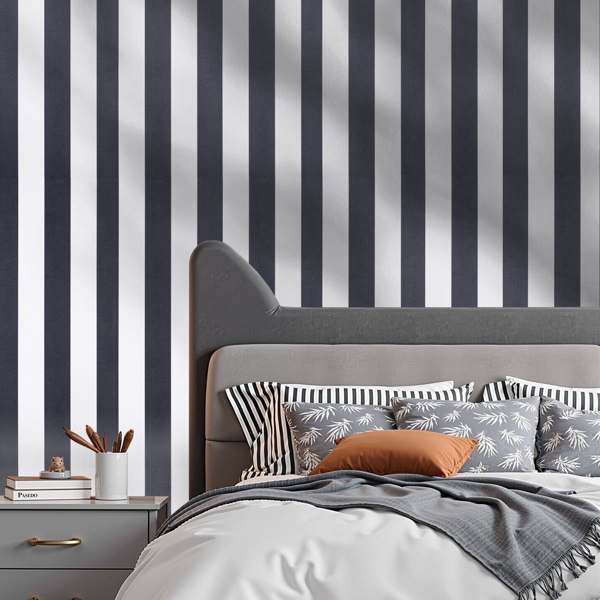 VEVOR Peel and Stick Wallpaper, 17.7 x 590.5 inch Contact Paper Black White Modern Geometric Waterpoof Self Adhesive, Easy to Clean Wall Decorative Vinyl Roll for Bedroom Kitchen Bathroom Office - BZCCBZJKD404U7O07001V0 - view 9