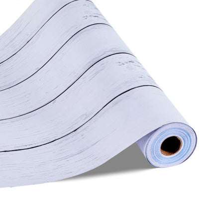 VEVOR Peel and Stick Wallpaper, 17.7 x 590.5 inch Contact Paper White Wood Textured Waterpoof Self Adhesive, Easy to Clean & Peel Wall Decorative Vinyl Roll for Bedroom Kitchen Bathroom Office Desk - BZCCBZJKD404VYLFG001V0 - view 2