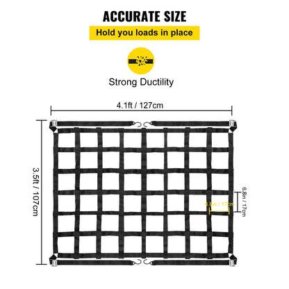 VEVOR Truck Bed Cargo Net - 3.5 x 4.1 ft - product view 3