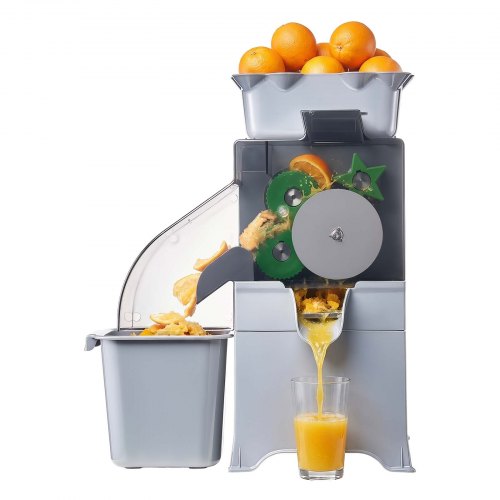 VEVOR Commercial Orange Juicer Machine, Slow Masticating Juicer Extractor, 100W Electric Orange Juice Squeezer, Lemon Citrus Pomegranates Extractor, with Peel Collecting Bucket and PC Cover - BZDJLCZJ100W0E992001V1 - view 2