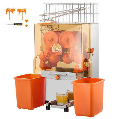 VEVOR Commercial Orange Juicer Machine, 120W Electric Orange Juice Press, Stainless Steel Orange Squeezer for 20 per Minute, Lemon Citrus Pomegranates Extractor with Peels Collecting Bucket - BZDJLCZJ120W21DK8001V1 - view 10