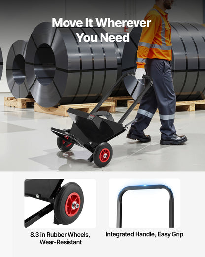 VEVOR Banding Strapping Cart, Fit for Steel Strapping Coils with 23.6 inches Core Outer Size, Heavy Duty Strapping Dispenser with Rubber Wheels, Suitable for Factory, Warehouse, Loading Area - BZKZCKZCGDWNLS6CH001V0 - view 4