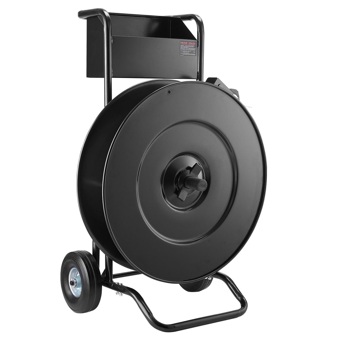 VEVOR Banding Strapping Cart, Fit for PET / PP / Steel Strap Coils with 8 or 16 inches Core Size, Heavy Duty Strapping Dispenser Equipped with Upgrade Drum Brake, Built-in Spacious Tray for Tools - BZKZCKZCPPPE16HPQ001V0 - view 10