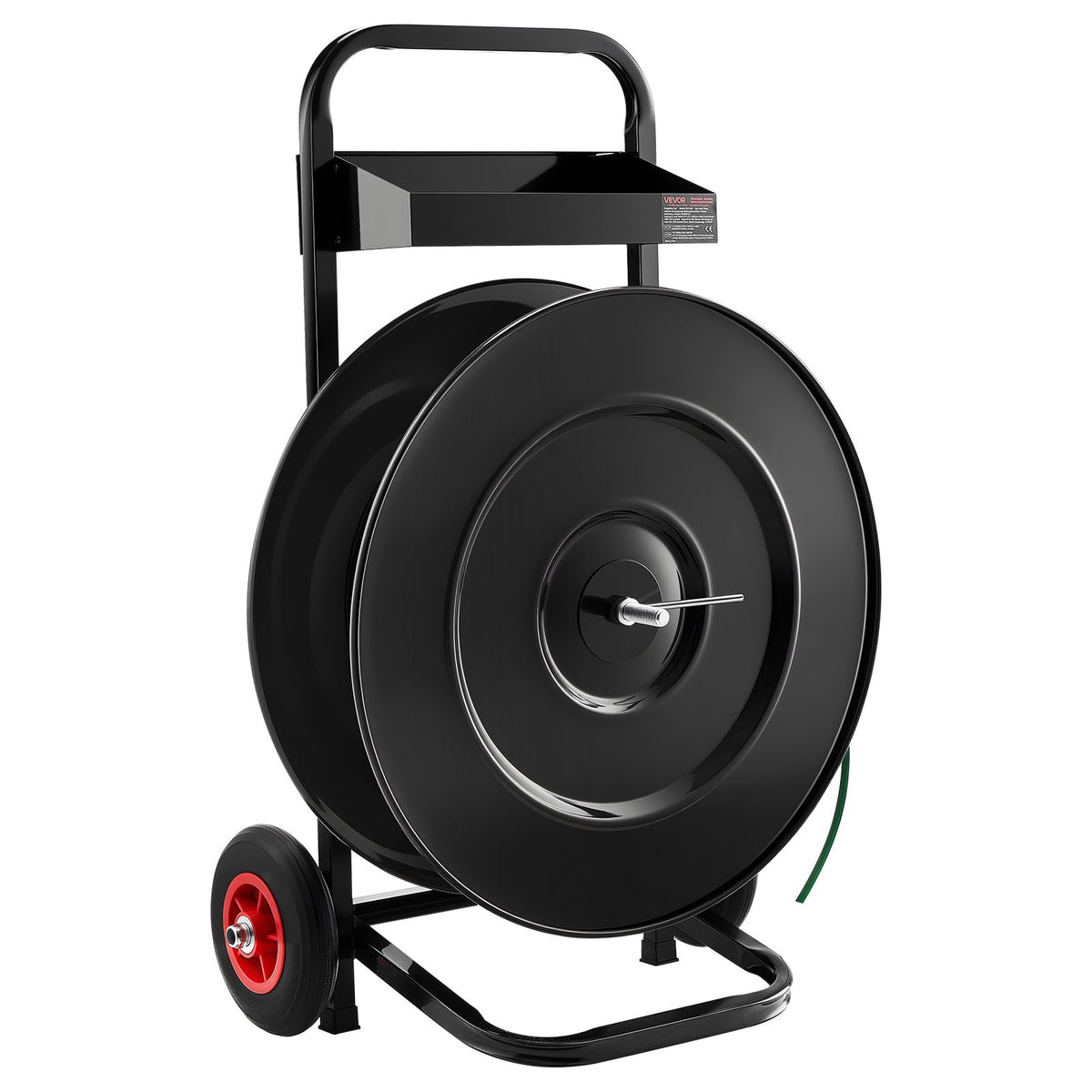 VEVOR Banding Strapping Cart, Fit for PET/PP/Polyester Strapping Coils with 8 or 16 in Core Size, Heavy Duty Strapping Dispenser Equipped with Upgrade Brake System, Built-in Spacious Tray for Tools - BZKZCKZCTYX1GR43W002V0 - view 10