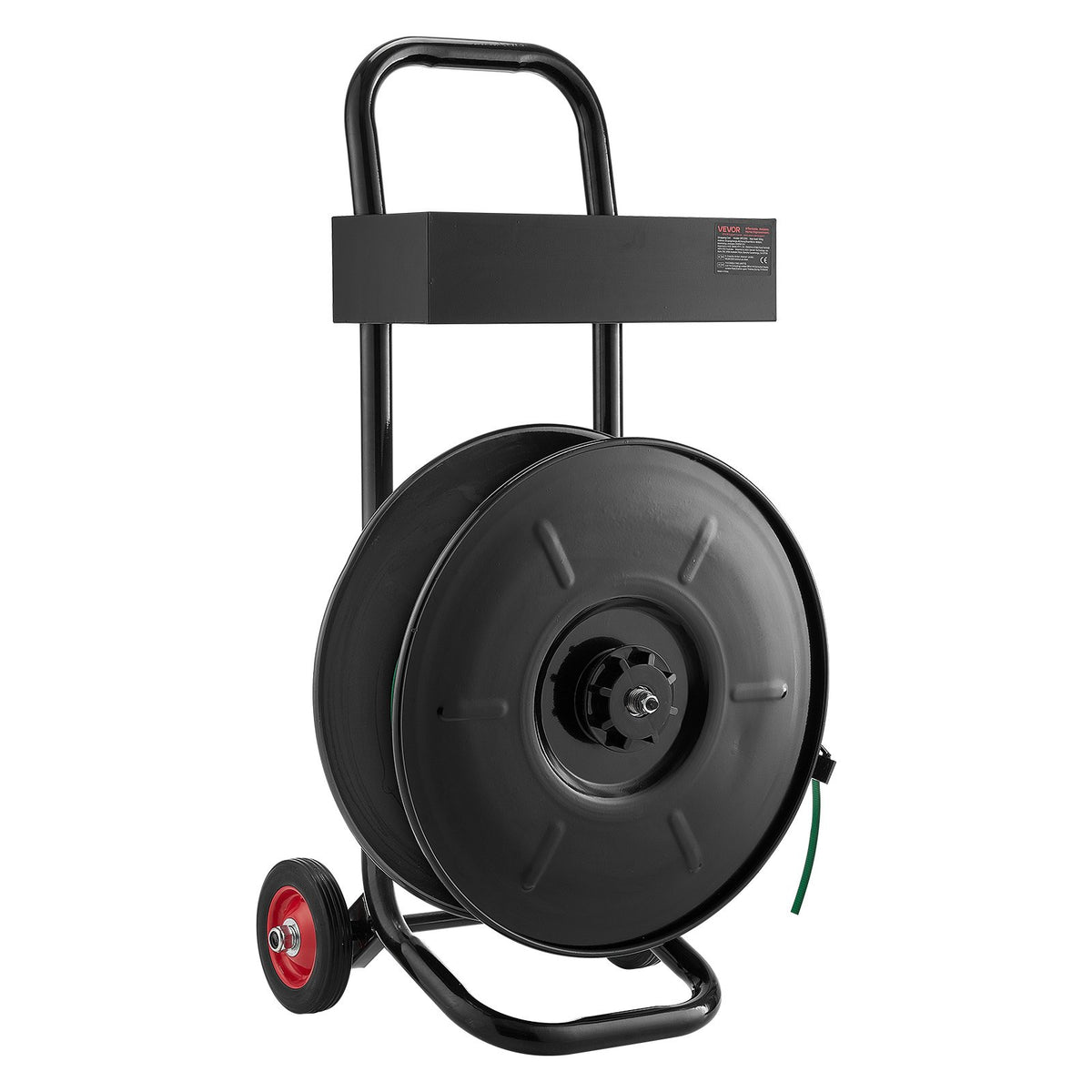 VEVOR Banding Strapping Cart, Fit for PET / PP / Polyester Strapping Coils with 8 inches Core Size, Heavy Duty Strapping Dispenser Equipped with Upgrade Brake System, Built-in Spacious Tray for Tools - BZKZCKZCTYX8IOD3W002V0 - view 10