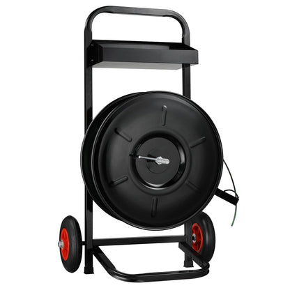 VEVOR Banding Strapping Cart, for PET/PP/Fiber Strapping Coils with 8" Core Size, Heavy Duty Strapping Dispenser, Equipped with Anti-Retreat Pulleys, Upgrade Brake System, Spacious Tray for Tools - BZKZCKZCTYX8IOD3WV0 - view 10