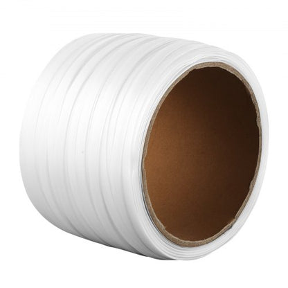 VEVOR Packaging Woven Cord Strapping Roll, 660' Length x 1/2" Width x 0.03" Thickness, 882 lbs Breaking Strength, Heavy Duty Banding Pallet Strap Coil, Portable Strong Banding Packing Straps, White - BZKZDBZD12YCK5QPAV0 - view 2