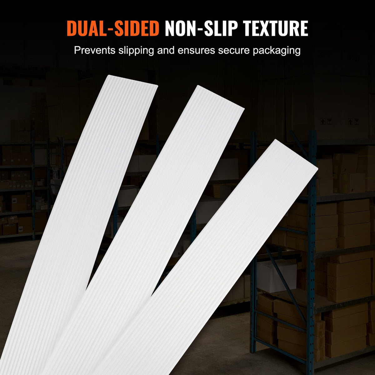 VEVOR Packaging Woven Cord Strapping Roll, 660' Length x 1/2" Width x 0.03" Thickness, 882 lbs Breaking Strength, Heavy Duty Banding Pallet Strap Coil, Portable Strong Banding Packing Straps, White - BZKZDBZD12YCK5QPAV0 - view 6