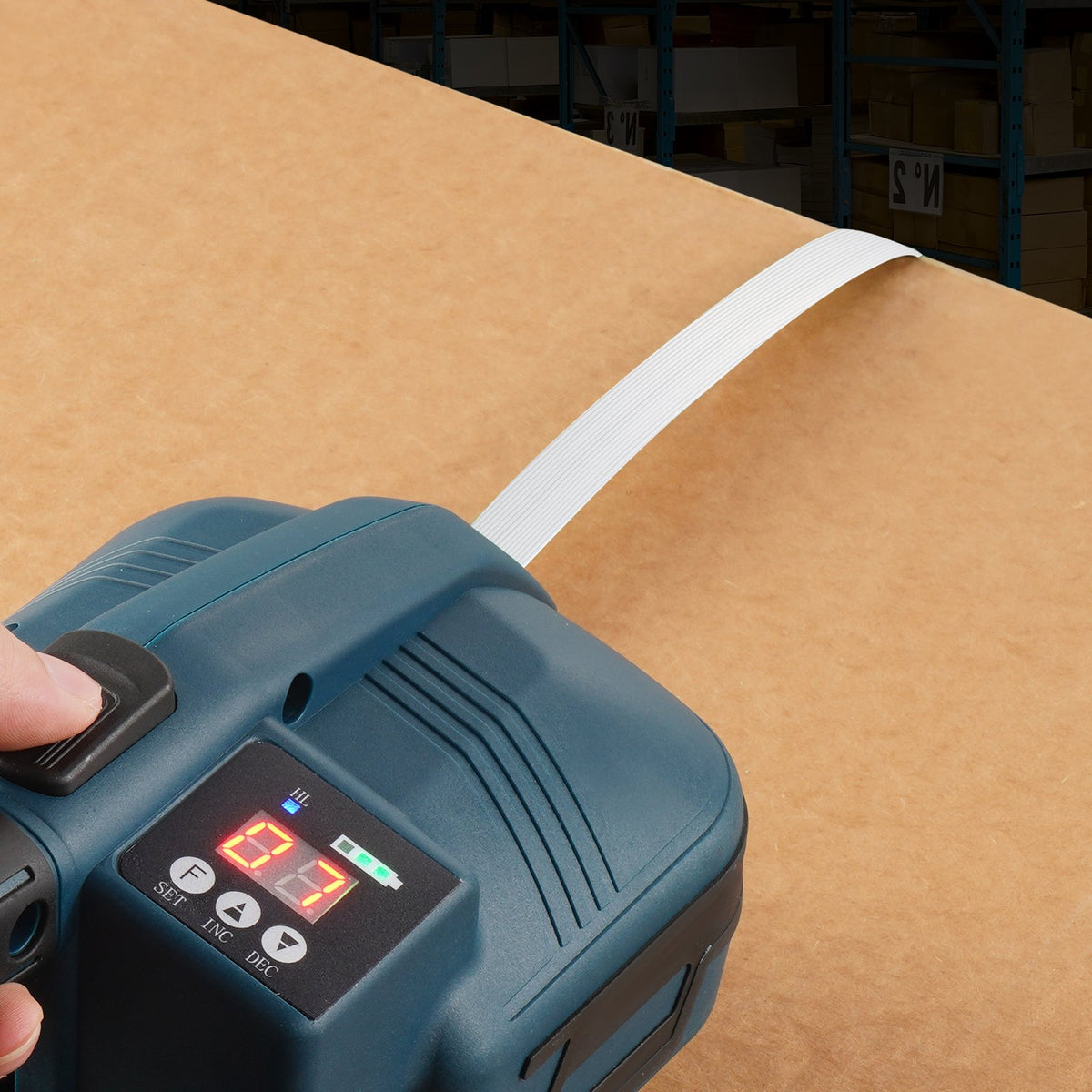 VEVOR Packaging Woven Cord Strapping Roll, 660' Length x 1/2" Width x 0.03" Thickness, 882 lbs Breaking Strength, Heavy Duty Banding Pallet Strap Coil, Portable Strong Banding Packing Straps, White - BZKZDBZD12YCK5QPAV0 - view 9