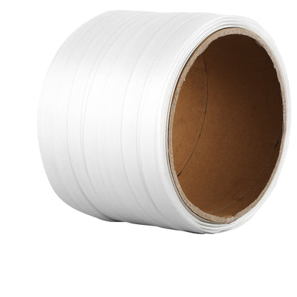 VEVOR Packaging Woven Cord Strapping Roll, 330' Length x 3/4" Width x 0.03" Thickness, 1763 lbs Break Strength, Heavy Duty Banding Pallet Strap Coil, Portable Strong Banding Packing Straps, White - BZKZDBZD34YCAOIAYV0 - view 1