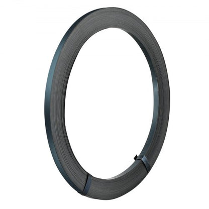 VEVOR Packaging Steel Strapping Roll, 330' Length x 1/2" Width x 0.016" Thickness, 1100 lbs Break Strength, Heavy Duty Banding Pallet Strap Coil, Portable Strong Banding Packing Metal Straps, Black - BZKZDGD12YC3N0L4FV0 - view 2
