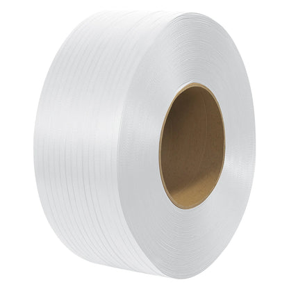 VEVOR Packaging Polypropylene (PP) Strapping Roll, 9900' Length x 1/2" Width x 0.03" Thickness, 243 lbs Break Strength, Heavy Duty Banding Pallet Strap Coil, Portable Strong Packing Straps, White - BZKZDKZDPP12KLL77V0 - view 1