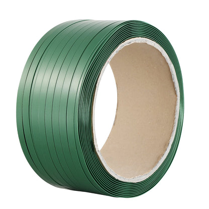 VEVOR Packaging Polyester PET Strapping Roll, 1000' Length x 0.63" Width x 0.03" Thickness, 992 lbs Break Strength, Heavy Duty Banding Pallet Strap Coil, Portable Strong Banding Packing Straps, Green - BZKZDPET58YC0MM33V0 - view 1