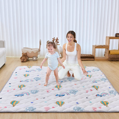 VEVOR Baby Play Mat, 59""x79"" Baby Crawling Mat, Non-Slip One-Piece Soft Baby Playmat, Foldable Floor Mat, Waterproof Activity Playmats for Babies,Toddlers, Infants, Machine Washable, Play & Tummy Time - BZPXD04YC597NR4MYV0 - view 9