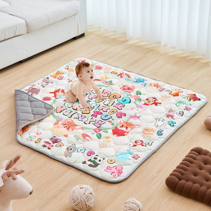 VEVOR Baby Play Mat, 50""x50"" Baby Crawling Mat, Non-Slip One-Piece Thickened Soft Baby Playmat, Foldable Rollable Floor Mat, Waterproof Activity Playmats for Babies,Toddlers, Infants, Machine Washable - BZPXDBZ08YC59FMFIV0 - view 1