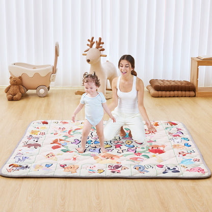 VEVOR Baby Play Mat, 50""x50"" Baby Crawling Mat, Non-Slip One-Piece Thickened Soft Baby Playmat, Foldable Rollable Floor Mat, Waterproof Activity Playmats for Babies,Toddlers, Infants, Machine Washable - BZPXDBZ08YC59FMFIV0 - view 9