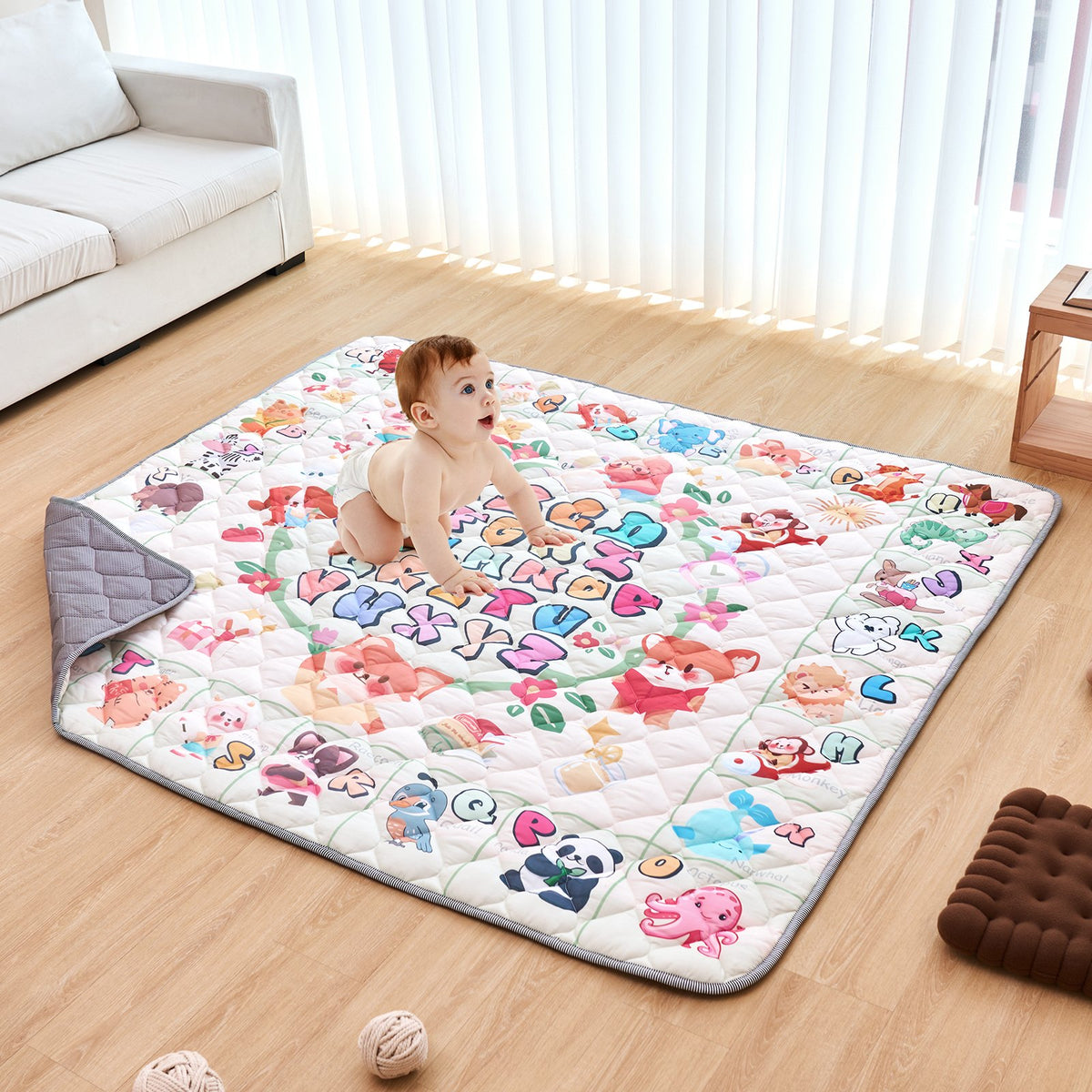 VEVOR Baby Play Mat, Extra Large 71""x79"" Baby Crawling Mat, Non-Slip One-Piece Thickened Soft Baby Mat, Foldable Floor Mat, Waterproof Activity Playmats for Babies Toddlers Infants, Machine Washable - BZPXDBZ08YC7NPEHKV0 - view 1