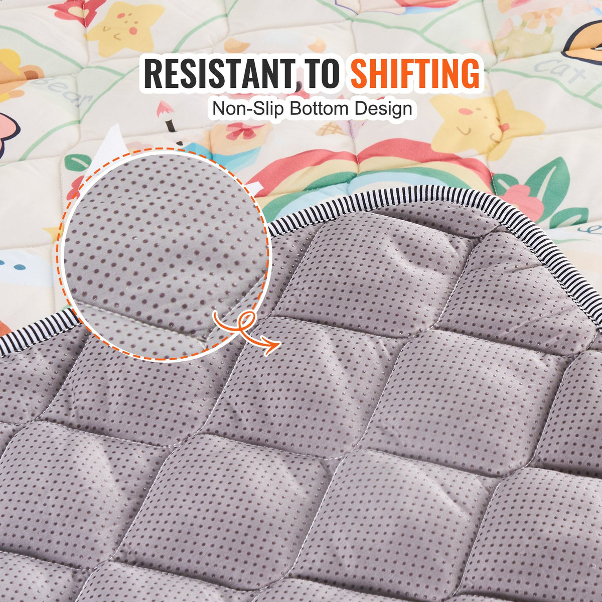 VEVOR Baby Play Mat, Extra Large 71""x79"" Baby Crawling Mat, Non-Slip One-Piece Thickened Soft Baby Mat, Foldable Floor Mat, Waterproof Activity Playmats for Babies Toddlers Infants, Machine Washable - BZPXDBZ08YC7NPEHKV0 - view 5