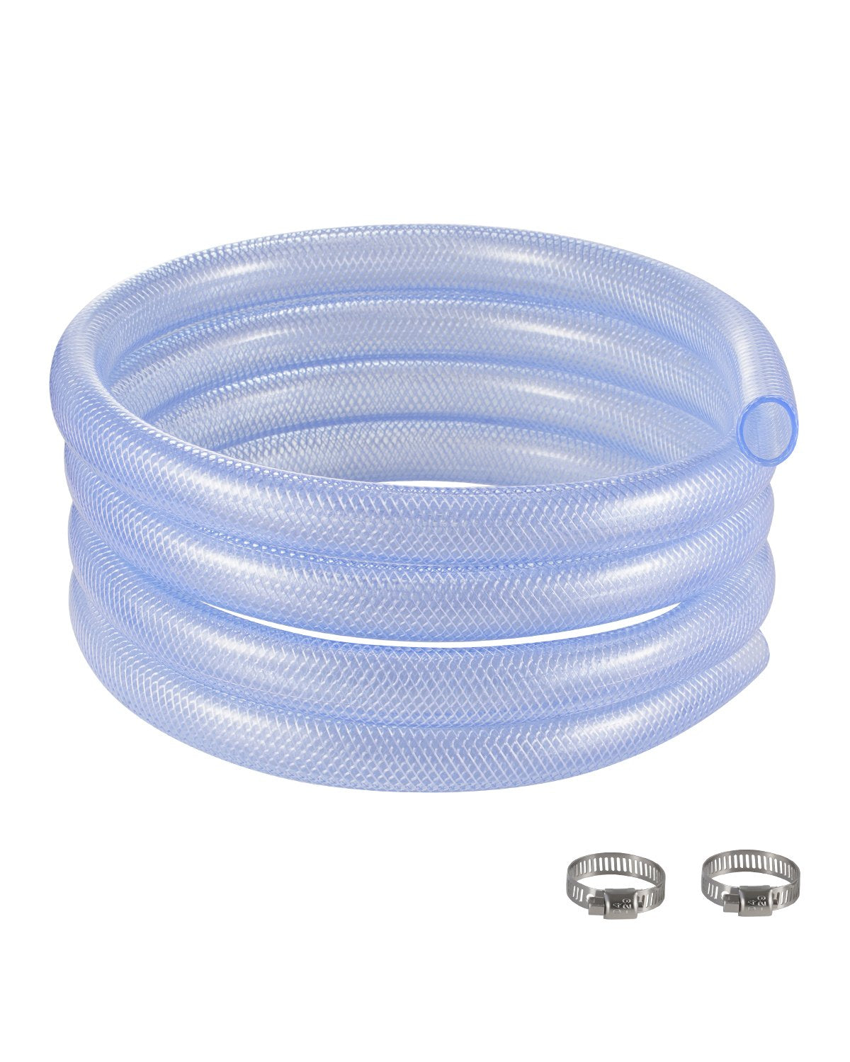 VEVOR Braided Clear Vinyl Tubing, 3/4" ID x 19/20" OD, 10FT Plastic PVC Tubing, Flexible and Cuttable Clear Hose, 1/10 in Wall Thickness, High-strength PVC Material for Aquarium Irrigation Swimming - BZYXG34INCH1ETCOUV0 - view 1