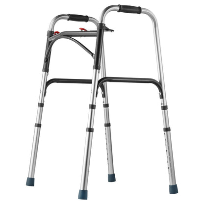 VEVOR Folding Walker, 2-Button Folding Walkers with 8-Level Adjustable Height and Durable Handles, Lightweight Aluminum Mobility Walker Aid for Elderly Handicapped Disabled, Up to 350 Pounds - BZZXCL00000025HS1V0 - view 10