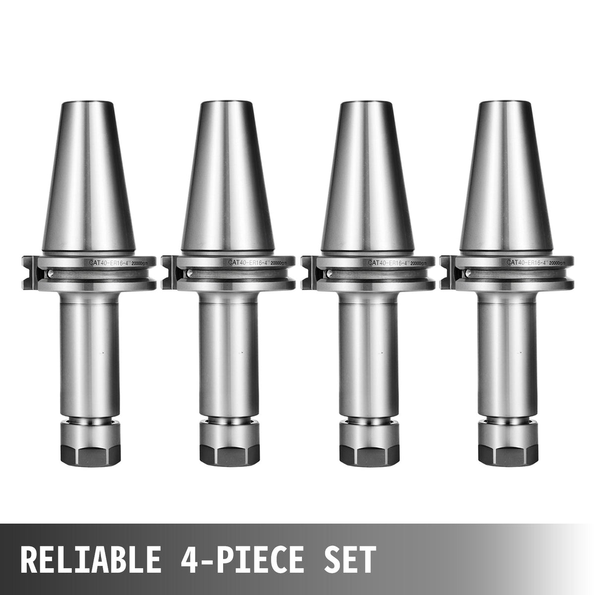 VEVOR CAT40-ER16 COLLET CHUCK--4 CHUCKS Tool Holder Set 100mm - CAT40-ER16-100DB4V0 - view 3