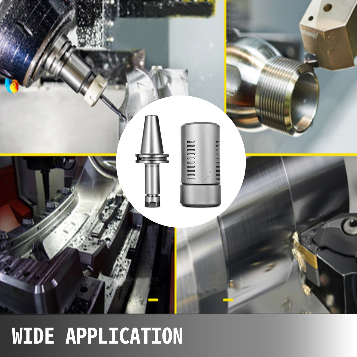 VEVOR CAT40-ER16 COLLET CHUCK--4 CHUCKS Tool Holder Set 100mm - CAT40-ER16-100DB4V0 - view 8